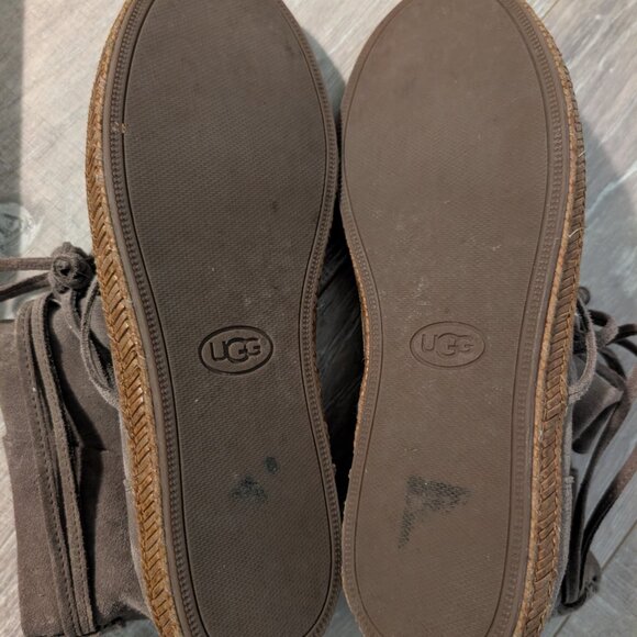 Ugg Womens 1019129 sz 7 Brown Suede Zip Up Ankle Boots #14 - Picture 8 of 9